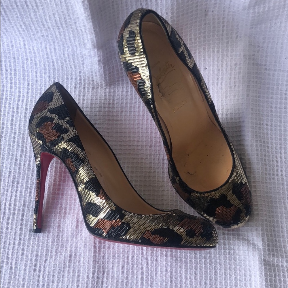Leopard sequin Christian Louboutin